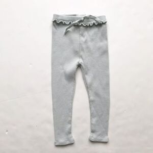 Zara green waffle leggings  EUC 3-4T